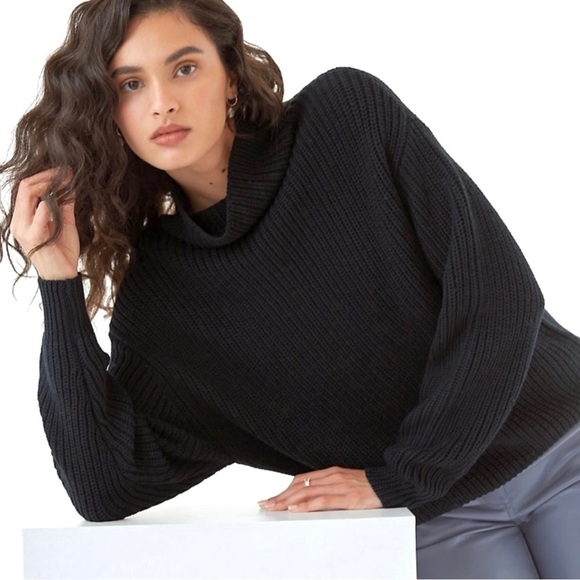 Aritzia Wilfred Montpellier Turtleneck Sweater Black Merino Wool Sz XS - Picture 13 of 16